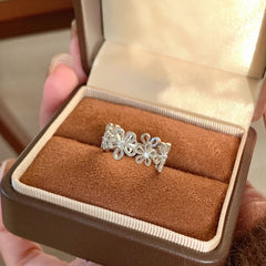 レースの花冠!ヴィンテージサテンリング