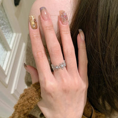 レースの花冠!ヴィンテージサテンリング