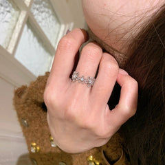 レースの花冠!ヴィンテージサテンリング