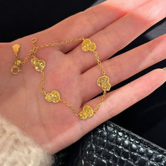 金運招福!砕氷デザインの金銀ヒョウタンブレスレット