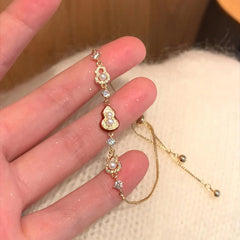 財を招く!福禄のヒョウタンパールブレスレット