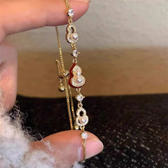 財を招く!福禄のヒョウタンパールブレスレット