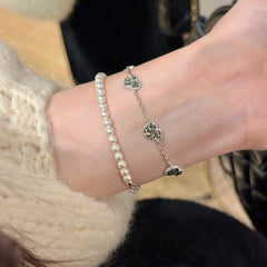 金運招福!砕氷デザインの金銀ヒョウタンブレスレット