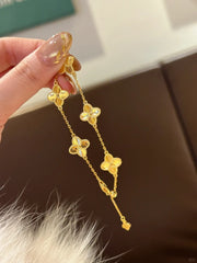 高級感!ゴールド四葉クローバーブレスレット