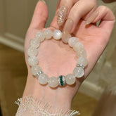 月光の女神 ホワイトムーンライト クリスタル ブレスレット【神秘的な輝き】天然石 女性用 プレゼントに最適