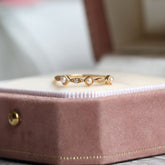 天然淡水パール×ダイヤモンドカットジルコン 925シルバーリング シンプルデザイン 女性用 婚約指輪にも